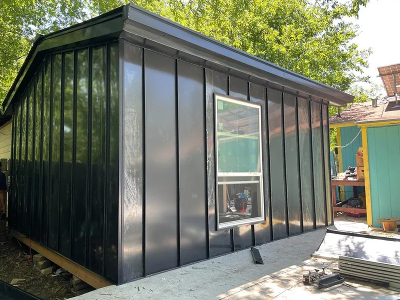 Black standing seam metal wall panels for Metal Roof Installation in Coolbaugh